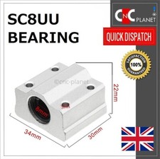 SC8UU LINEAR MOTION 8MM SHAFT SLIDING BEARING BLOCK WITH 8MM BORE SCS8UU UK FAST