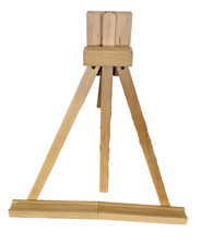 3 Adj.Artist Painters Wooden Folding Table Easels; 18”-28” tall-  Daler Rowney