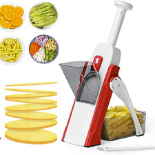 AEX Foldable Mandoline Slicer Adjustable Vegetable Chopper with Safety Lock