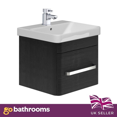 50cm black bathroom - 50cm, vanity