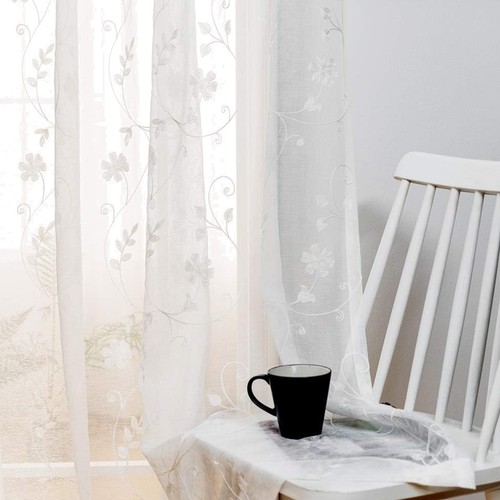 Floral embroidery sheer - floral,