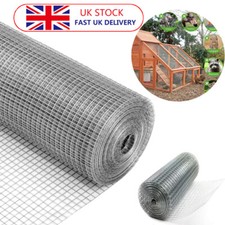 8M Welded Wire Mesh 1"x1" Fence Aviary Rabbit Hutch Chicken Run Coop Pet 90CM UK