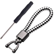 Woven Buckle Bag Pendant Car Key Rings Key Holder Keychain Key Chain+Screwdriver