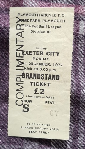 1977 division three ticket - division,