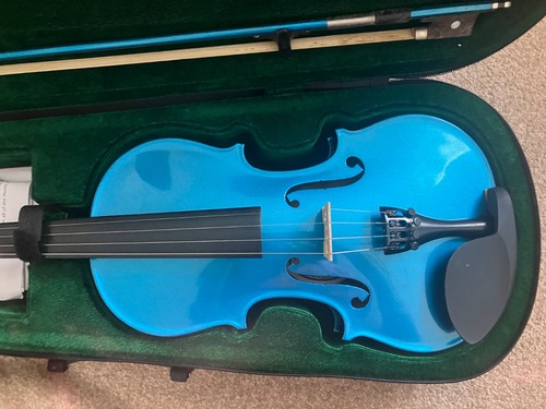 Electric blue violin full - violin,