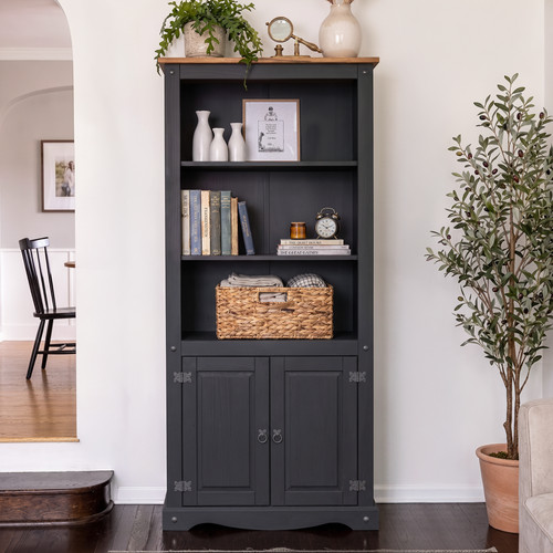 Corona bookcase charcoal - bookcase, 2