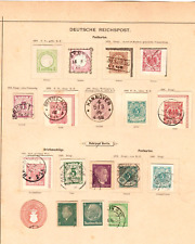 Germany  1800s,  page from old album, used. (4826).