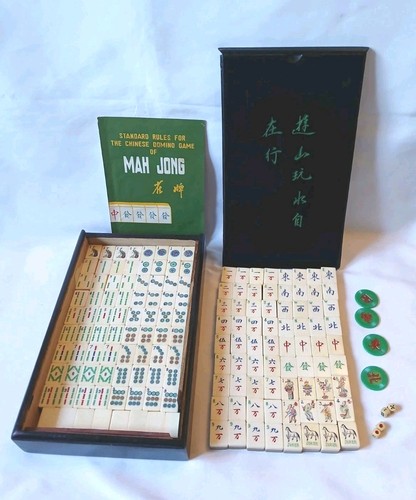 Mahjong set 152 bone bamboo - set,