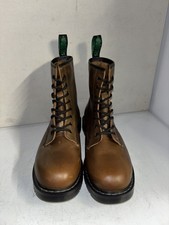 Solovair Brown Crazy Horse Leather 8-eye Derby Boots Size 10.5 New Returns