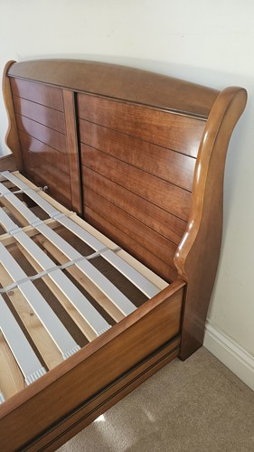 French sleigh bed with - sleigh, sprung