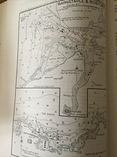 VINTAGE SEA CHART / NAUTICAL MAP 1961 - Barnstaple Bideford Ilfracombe