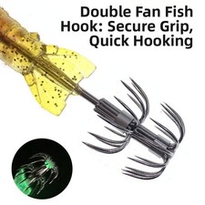 UV Glow Squid Jig Lifelike