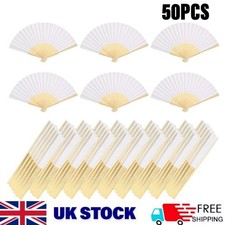 White Paper Fan 50Pcs Folding