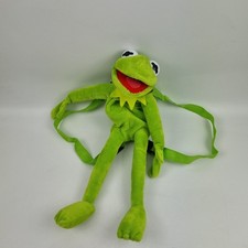 Kermit the Frog Plush Backpack Bag – Green Soft Toy Rucksack ~17" Adjustable...