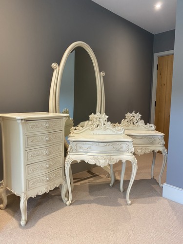 French carved antique white - french,