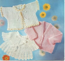 Crochet pattern copy 0381.   Baby cardigans. 18-20 inch chest.  DK