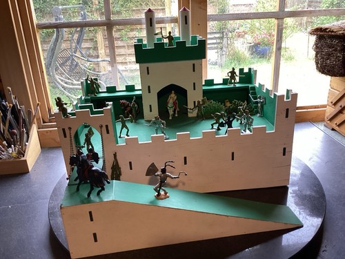 Toy vintage wooden fort - toy,