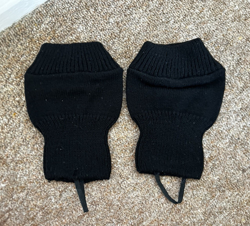 Women black knit ankle - black,