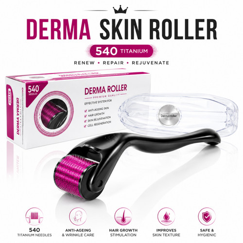 Derma skin roller - skin, titanium
