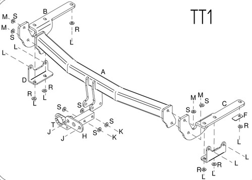 Towtrust fixed flange - fixed,