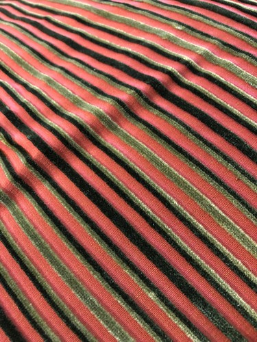Vintage red green velvet - red,