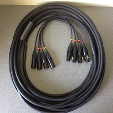 4 Way XLR Loom 15m - Black &