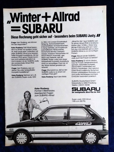 1985 subaru justy - justy, original