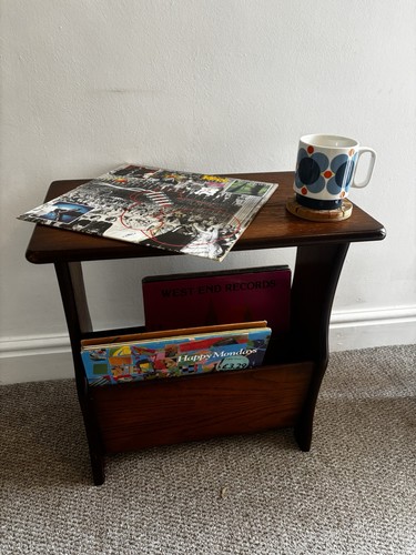 Vintage oak magazine rack - vintage,