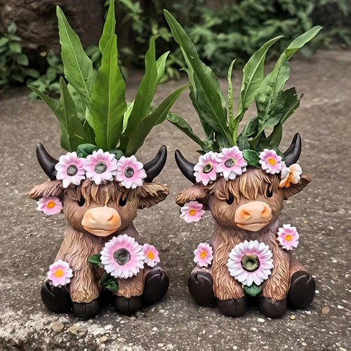Highland cow plant pot mini - highland,