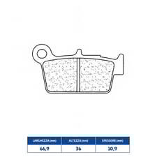 Sintered Rear Brake Pads For Kawasaki 450 KLX R 2007-2020