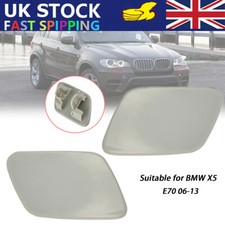 For BMW X5 E70 2006-2013 Front Headlight Washer Nozzle Jet Cover Caps Left Right