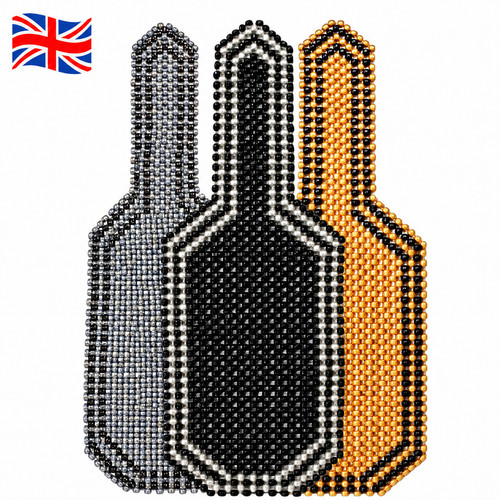 Black wooden bead car van - wooden,