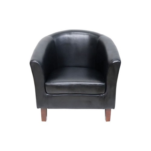 Faux leather tub chair - tub, in