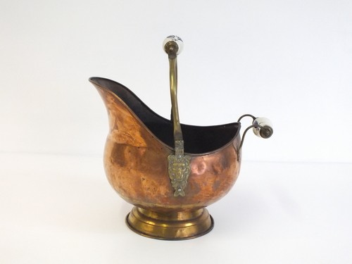 Antique copper brass helmet - copper,