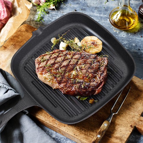Square steak frying pan grill - square,