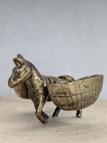 Vintage solid brass - brass, donkey