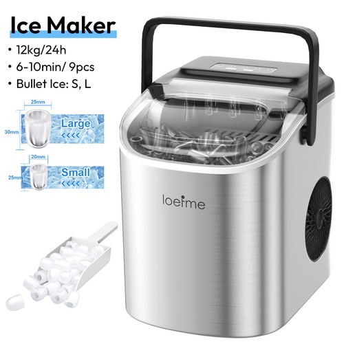 Loefme ice maker machine - 1.2l,