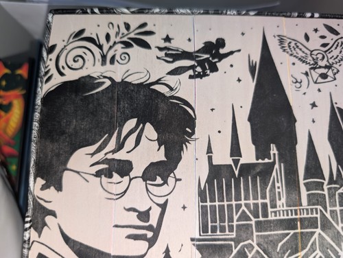 Hand painted harry potter book - hand,