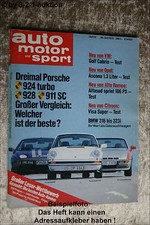 Auto Motor Sport 13/79 Lotus Esprit Porsche 924 Turbo 928 Golf Cabri