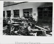 1981 Press Photo Fire-damaged