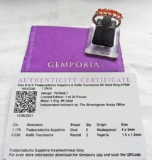 💍9CT GOLD 1.20CT CEYLON