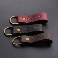 Toyota Leather Keyring Crazy Horse High Quality Leather Keychain