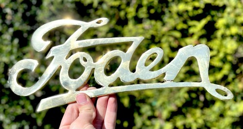 Foden large brass badge sign - large,