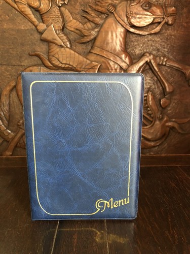 Blue waterproof menu - a4,