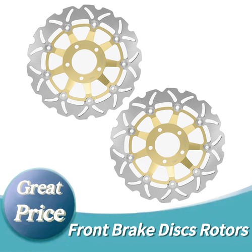 Pair front brake discs rotors - pair,