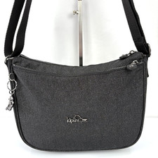 Kipling 'Zaina' Medium Shoulder/Crossbody Bag - Glitter Noir - Excellent Cond.