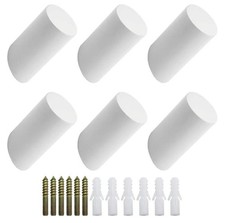 6 Pack White Wooden Dowel Peg