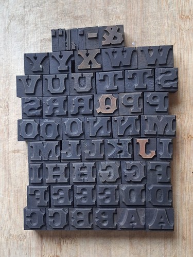 Wooden letterpress printing - wooden,