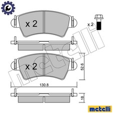 BRAKE PAD SET DISC BRAKE 22-0313-1 FOR PEUGEOT 206/Hatchback/CC/SW NFU 1.6L 4cyl