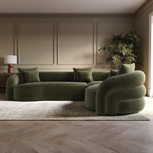 Green velvet right - right, facing